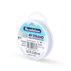 Beadalon 49 Strand Bead Stringing Wire, .018 in / 0.46 mm, Silver Color, 10 ft / 3.1 m - color: Silver Color, style: .018 in / 0.46 mm, 10 ft / 3.1 m