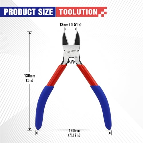 10 Pack 5" Small Wire Cutters - Side Cutter for Crafting Diagonal Cutting Pliers - Spring Loaded Wire Snips Dikes Clippers - Flush Cutters for Jewelry Making Artificial Flowers - size: 10 Pack
