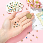 Ipotkitt 50 Pcs Faceted Heart Glass Charms Random Color Crystal Heart Shaped Romantic Valentine Love Charms for DIY Craft Jewelry Making - color: 50pcs-Heart Charms-9x6.5x3mm