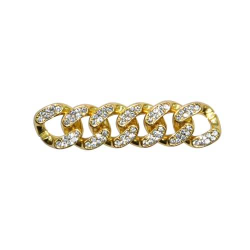 Length Adjustable Dog Chain Collar Diamond-Studded Cuban Link 13mm Wide Dog Necklace Jewelry Accessories 4 Colors 8-30in for Small Medium Large Dogs/Cats (Gold, 2 inches of Chain) - color: Gold, size: 2 inches of chain