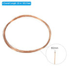 PATIKIL 66 Feet Solid Bare Copper Wire, 36 Gauge 99.9% Pure Copper Wire 0.2mm Soft Beading Wire Metal Plant Stem Ties for Jewelry Craft (20m) - size: 0.2mmx20m