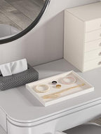 Drawer Jewelry Organizers And Storage,Velvet Bracelet And Ring Display Small Tray,Dresser Jewelry Drawer Organizer Inserts Containers,Earring And Necklace Holder Box (Beige Blank Trays) - style: Beige Blank Trays