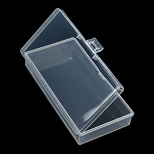 12 Pack Rectangular Clear Plastic Storage Containers Box with Hinged Lid for Beads and Other Small Craft Items (5.7 x 2.95 x 1.18 inch) - size: 5.7 x 2.95 x 1.18 inch