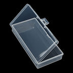 12 Pack Rectangular Clear Plastic Storage Containers Box with Hinged Lid for Beads and Other Small Craft Items (5.7 x 2.95 x 1.18 inch) - size: 5.7 x 2.95 x 1.18 inch