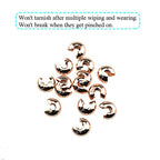Crimp Bead Knot Covers 5mm Outer Dia Half Round Open Form a Ball Easy to Position Two Sides Keep Flush Close Neatly Evenly Stop Wire Wear No Irritate for Jewelry Craft Rose Gold 100pcs - size: Rose Gold 5mm 100Pcs