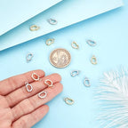 AHANDMAKER 16Pcs 18k Gold Hinged Pull Clasp Charm Bail Metal Pendants Bails 2 Colors Necklace Clasp Enhancer Connector for Necklace Earring Bracelet Jewelry Making 12x7x3mm