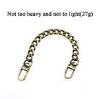 HAHIYO Purse Chain Strap 7.9 inches Bronze Shoulder Cross Body Sling Replacement Comfortable Flat 0.4' Wide 2.4mm Thick Metal 1 Pack - size: Bronze 7.9 inches