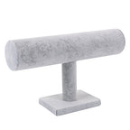 ChezMax Necklace Jewelry Display Jewelry Stand Hovering T-Bar Bracelet Holder for Home Organization - color: F-Gray Velvet