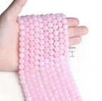 Natural Rose Quartz Beads 100Pcs 8mm Pink Crystal Beads Loose DIY Round Stone Bead for Bracelet Necklace Earrings Making - color: A-Pink Rose Quartz, size: 100pcs
