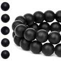 HAAMIIQII 6mm Natural Matte Black Onyx Beads Round Gemstone Loose Beads for Jewelry Making 2 Strands (120-130pcs) - color: Matte Black Onyx, size: 6mm (120-130pcs)