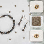 PH PandaHall 300pcs 6mm Flower Spacer Beads, Antique Bronze Alloy Daisy Spacers Snowflake Loose Beads Floral Metal Jewelry Spacers for DIY Bracelet Necklace Earring Jewelry Making Supplies - color: Antique Bronze