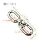 2 PCS Swivel Lobster Claw Clasp, Metal Snap Hooks, Double Opening Key Chain Clip for Bag Car Keychain Making Purse Straps - color: Silver