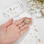 Beebeecraft 1 Box 6Pcs Lobster Claw Clasp with 2 Sizes Jump Rings 18K Gold & Platinum Plated Brass Necklace Clasps for Jewelry Bracelet Extender - color: Gold and Silver