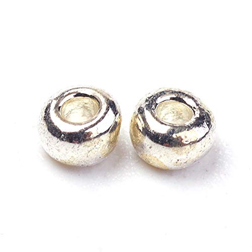 Craftdady 12/0 Metallic Silver Round Glass Seed Beads 2mm Iris Round Tiny Ball Loose Pony Spacer Beads About 5000Pcs for Jewelry Making Hole: 0.5mm - color: Metallic Silver, 2x1.5mm