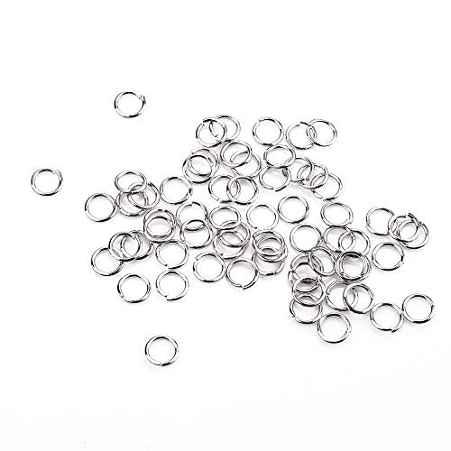 BEADIA Open Jump Rings Sliver 0.6x4mm 1000pcs for DIY Jewelry Making Supplies - color: Silver, size: 0.6*4mm