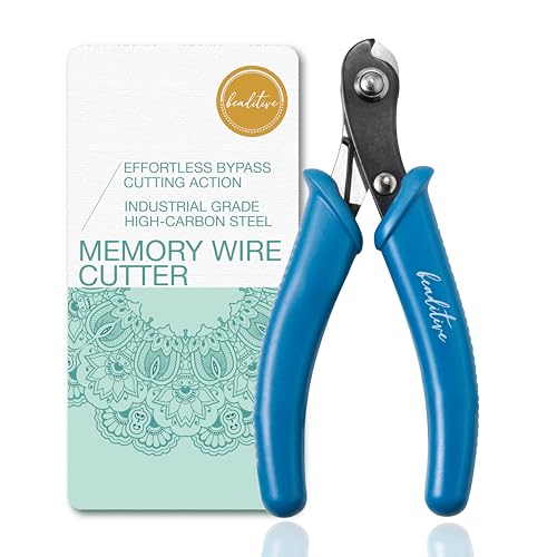 Beaditive Memory Wire Cutter | Jewelry Making, Beading, Crafting | High-Carbon Steel | 5-Inch (Lake Blue) - color: Lake Blue