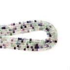 Faceted Natural Fluorite 2-3mm Cube Square Loose Beads Gemstone Small Loose Beads Healing Crystal Energy Stone for DIY Jewelry Making 15" - color: Fluorite