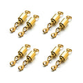 Zpsolution Screw Locking Magnetic Jewelry Clasps for Necklaces and Bracelets Easy On Open Necklaces 6mm Light and Small Keep The Clasp in Back 8pcs Gold - color: Small Gold 8pcs