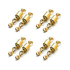 Zpsolution Screw Locking Magnetic Jewelry Clasps for Necklaces and Bracelets Easy On Open Necklaces 6mm Light and Small Keep The Clasp in Back 8pcs Gold - color: Small Gold 8pcs