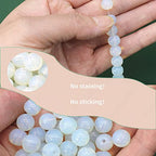 500PCS 8mm Milky White Glass Round Beads Bulk,Imitative Jade Beads Kit, Bracelet Space Loose Beads for Jewelry Making Earring, Necklaces, DIY Crafts & Gifts #351 - size: 8mm Milky White #351