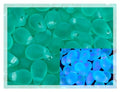 Czech 50-Piece Glass Beads, 6x9mm, Teardrop Transparent Turqouise Matte - color: Transparent Turqouise Matte (UV glow)