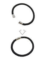 20PCS Cord End Caps for Jewelry Making, Magnetic Clasps for Leather with Locking Leather Rope Necklace/Bracelet Buckle(Silver 6mm)
