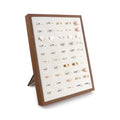 Homeanda Ring Display Stand - 50 Slots L-Shaped Velvet Jewelry Tray Ring Board Earrings Organizer for Vendors - style: L-Shape 50 Slots