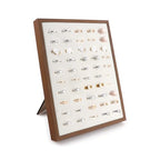 Homeanda Ring Display Stand - 50 Slots L-Shaped Velvet Jewelry Tray Ring Board Earrings Organizer for Vendors - style: L-Shape 50 Slots