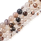Craftdady Round Natural Agate Beads for Jewelry Making 180pcs 6-12mm Smooth Round Energy Healing Crystal Gemstone Chakra Stone Beads for DIY Crafts Bracelet Earring Necklace Making - color: Crystal Agate