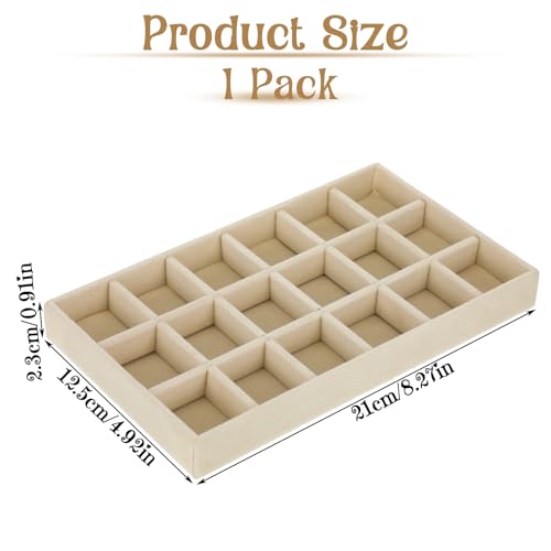 Psyqtsuary Stackable Jewelry Organizer Trays, Jewelry Tray for Drawer Stackable Earrings Tray Jewelrys Drawer Inserts Container with Removable Dividers for Earring Necklace Rings Bracelet Watch