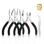 4 Pack Jewelry Making Pliers Tools Set, Jewelry Pliers with Needle Nose, Round Nose Pliers,Crafts Matte Handle - style: 4pcs - Black
