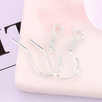 200 PCS 18K Gold Tone and Silver Earring Hooks 925 Sterling Silver Plated Hypoallergenic Ear Wires Fish Hooks with 100 PCS Clear Silicone Earring Backs and 100PCS Jump Rings for DIY Jewelry Making… - color: 18K Gold and Silver