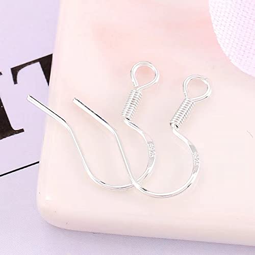 200 PCS 18K Gold Tone and Silver Earring Hooks 925 Sterling Silver Plated Hypoallergenic Ear Wires Fish Hooks with 100 PCS Clear Silicone Earring Backs and 100PCS Jump Rings for DIY Jewelry Making… - color: 18K Gold and Silver