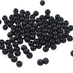 2500 Pcs 4mm Black Acrylic Round Beads, Pearl-Luster Loose Beads for Adult Jewelry Making, Bracelet and Necklace Crafting Supplies - color: Black