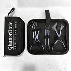 Hair Extension Pliers Kit Microlink Pliers for Weft Extensions Hair Extension Beading Tool Hair Needle Pulling Hook Bead Closer and Remover Pliers - color: Blush Lilac
