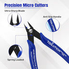 Small Wire Cutters: Flush Cutting Pliers Micro Flush Cutter Snips - Diagonal Cutters for Cutting Zip Tie Crafting - Mini Nippers for Plastic Model Jewelry Making - size: 1 Pack