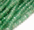 Perlin Agate & Jasper Gemstone Strand Beads 4 mm Rondelle 110 Pieces Jewellery Beads Semi-Precious Stone for Jewellery Necklace Bracelet Earrings (Light Green Agate) - color: Light green agate