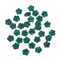 Songxi 60pcs 6mm Green Peacock Plum Blossom Natural Stone Beads for Jewelry Making, Smooth Loose Flower Shape Gemstone Beads for Bracelets Necklace Earrings Making Supplies ﻿ - color: Green Peacock