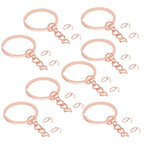 50Pcs Keychain Key Ring with Chain Bulk Split Key Chain,1.1 Inch Key Chains Parts with Open Jump Ring Connector for Jewelry Making Crafts (Rose Gold) - color: 50Pcs Rose Gold