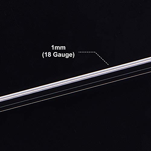 BENECREAT 18 Gauge 32 Yards Tarnish Resistant Silver Wire Jewelry Beading Wire for Beading Wrapping and Other Jewelry Craft Making - color: Silver, size: 18 Gauge