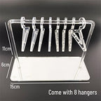 Earring Hanger Rack with 8 Mini Coat Hangers, Acrylic Earring Holder Display Stand, Ear Studs Hanging Earrings Organizer For Women Girls, Transparent - color: Transparent