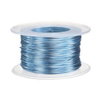 HARFINGTON 20 Gauge Aluminum Craft Wire 0.8mm 98.5ft Flexible Bendable Anodized Metal Jewelry Sculpting Wire for Jewelry Making Modelling Craft DIY, Steel Blue - color: Steel Blue, size: 30M x 0.8mm
