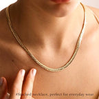 3PCS Gold Necklaces for Women,Chunky Statement Gold Plated Necklace Stack Layered Sterling Silver Herringbone Chains for Women Dainty Trendy Silver Chains Stacked Jewelry Gifts - color: gold cuban necklace set