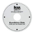 The Beadsmith Round Kumihimo Disk, 6 inch Diameter, 0.75” (20mm) Thick Double Dense Foam, 64 Numbered Slots, Jewelry Tools for Braiding