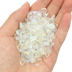 30in White Opalite Natural Chip Stone Beads 5-8mm About 230pcs, Irregular Drilled Translucent White Bead for Bracelets Jewelry Making Supplies for Adults, DIY Crafts. - color: Opalite