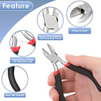 Wire Cutters, Small Side Cutters for Crafts, Flush Cutting Pliers for Jewelry Making, Floral Wire Cutters for Artificial Flowers, Zip Tie Cutters for Cable Tie, Wire Cutting Tool for Guitar Strings - style: Side Cutter Pliers