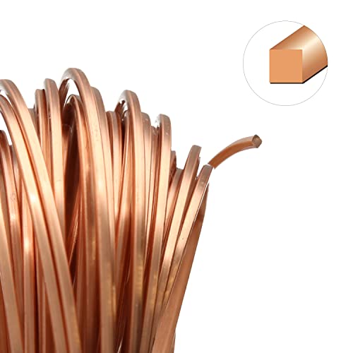 The Beadsmith Square Craft Wire - Soft Temper Beading Wire, Copper Color, 21 Gauge, 7 Yards - color: Copper, size: 21 Gauge, 7 Yard Coil