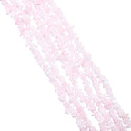 BEADIA Irregular Natural Rose Quartz Crystal Stone Loose Semi Gemstone Beads for Jewelry Making 5-8mm 80cm - color: Rose Quartz, size: 5-8mm 80cm