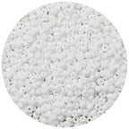 Bala&Fillic White Color 4mm Seed Beads About 1200pcs/100Grams in Bag, 6/0 Glass Craft Beads for Making Bracelet and Necklace (White) - color: White -4mm