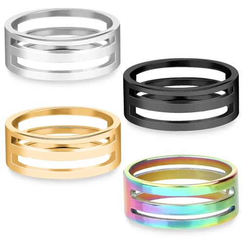 4pcs Jump Ring Opener Tool, Jump Ring Opening Closing Tool for Jewelry Making Supplies, Stainless Steel Jump Ring Opener Circle Jump Ring Opening Closing Rings Tool for Jewelry Makers Craft Supplies